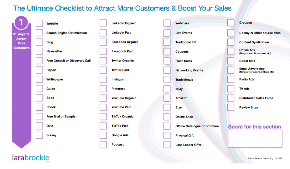 The Ultimate Checklist to Attract More Customers