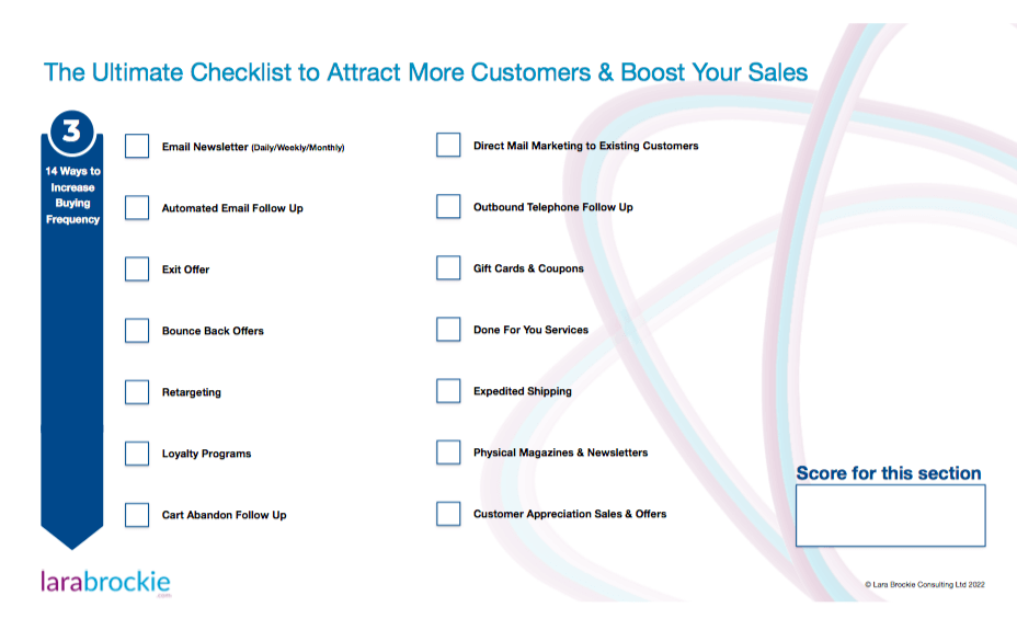 The Ulitamte Checklist to Attract More Customers Page 3 Image 